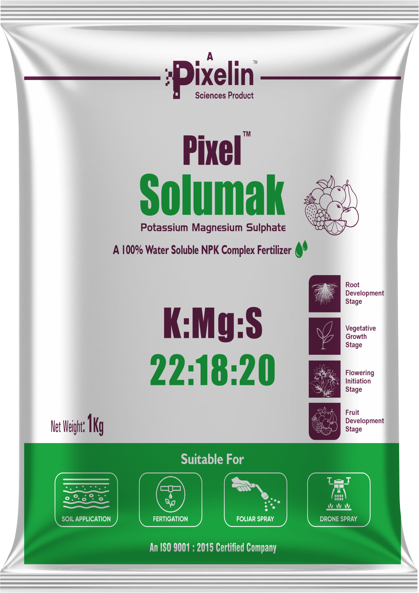 PIXEL SOLUMAK _ Balanced Potassium, Magnesium & Sulphur Fertilizer for Healthy, High-Yield Crops