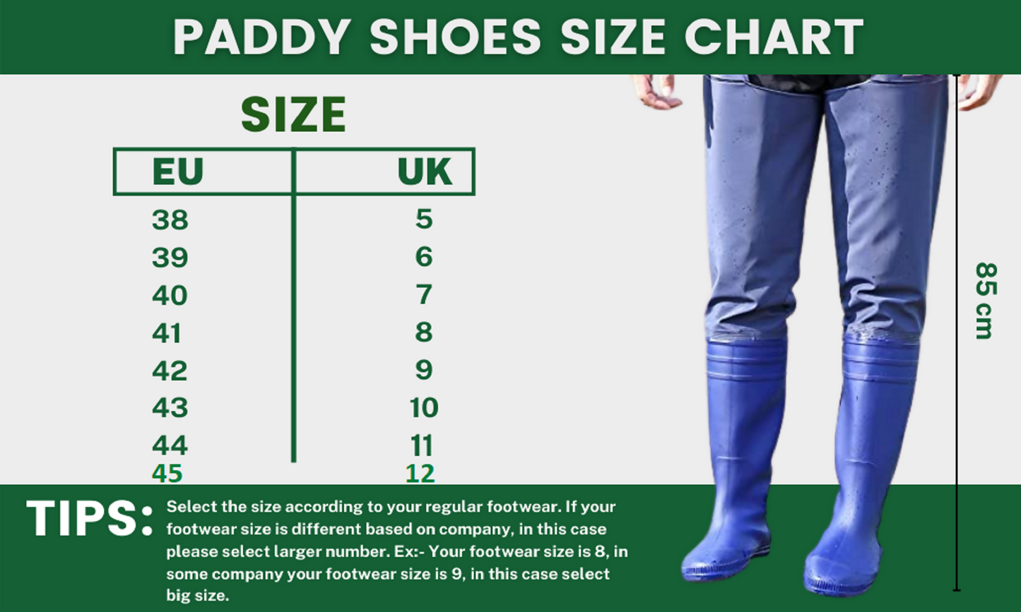 Long Length Farmer Safety Shoes | Waterproof Paddy Boots for — Long Paddy Shoes