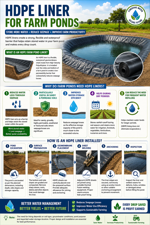 Importance of HDPE Liners in farm pond