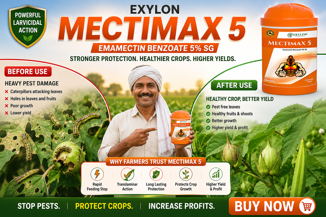 EXYLON -MECTIMAX 5 - Emamectin Benzoate 5 % SG/POWERFUL SYSTEMIC INSECTICIDE
