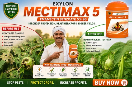 EXYLON -MECTIMAX 5 - Emamectin Benzoate 5 % SG/POWERFUL SYSTEMIC INSECTICIDE