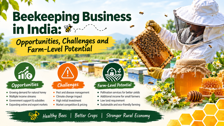 Beekeeping Business in India: Opportunities, Challenges and Farm-Level Potential