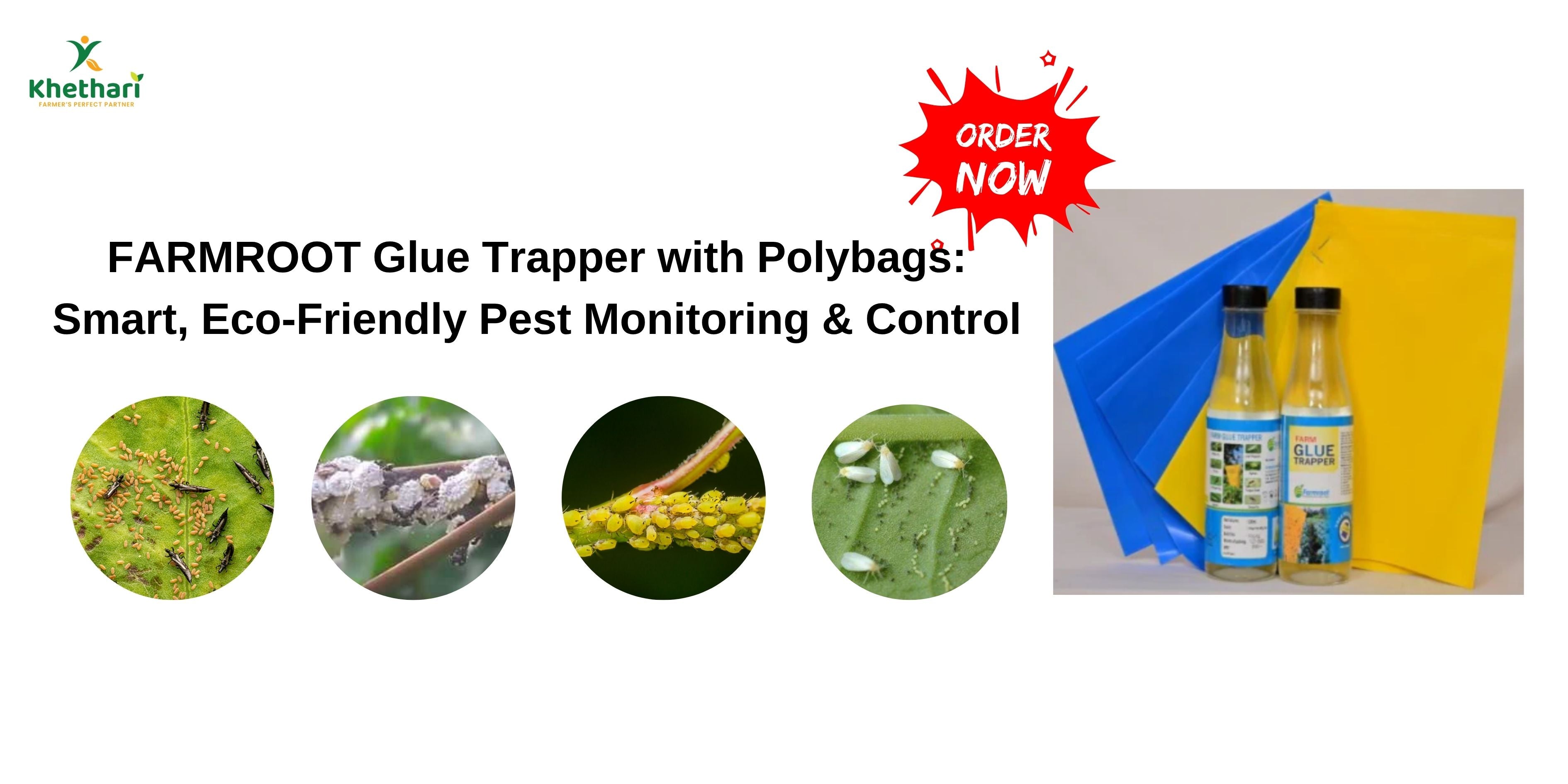 FARMROOT Glue Trapper with Polybags: Smart, Eco-Friendly Pest Monitori ...