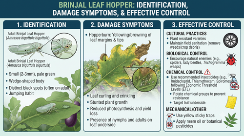 Brinjal Leaf Hopper: Identification, Damage Symptoms and Effective Control