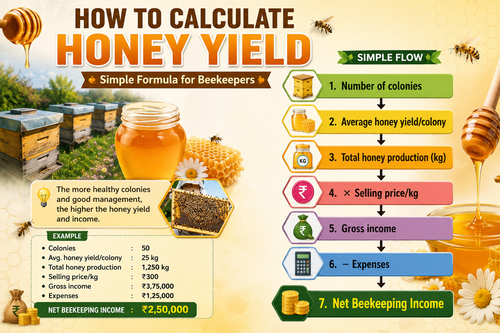 HOW TO CALCULATE HONEY  YIELD IN BEEKEEPING