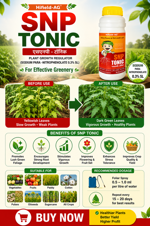 HIFIELD SNP-TONIC(Sodium para-nitroPhenolate 0.3 % SL) FOR EFFECTIVE GREENARY