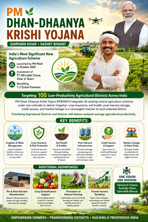 PM Dhan-Dhaanya Krishi Yojana(PMDDKY)