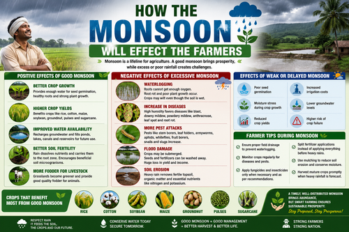 HOW MONSOON WILL EFFECT THE AGRICULTURE ?????/IMPACT OF MONSOON ON AGRICULTURE/POSITIVE EFFCTS AND NEGATIVE EFFECTS OF MONSOON