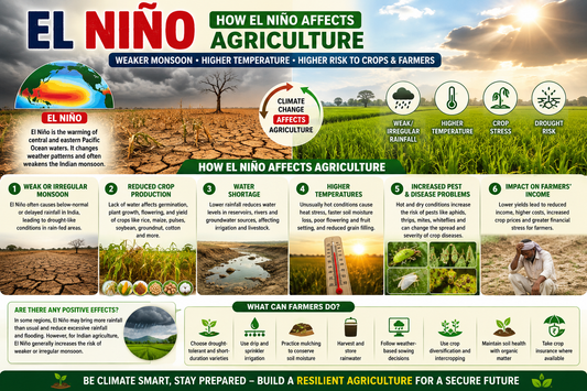 El Niño, Indian Monsoon and Agricultural Production 2026-2027/EFFECT ON EI NINO ON AGRICULTURE /Impact on Crops and Farmers