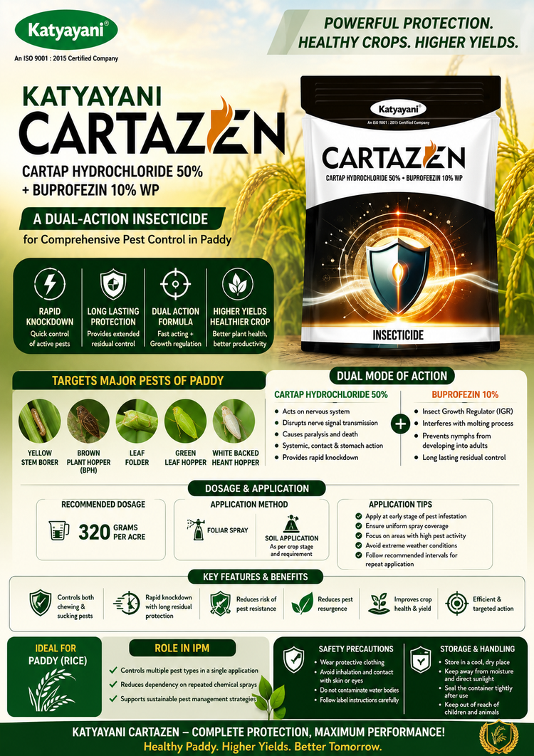 Katyayani Cartazen | Cartap Hydrochloride 50% + Buprofezin 10% WP