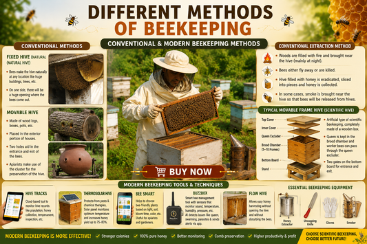 WHAT ARE THE DIFFERENT METHODS OF BEEKEEPING ???