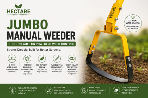HECTARE Jumbo Manual Weeder with 8-Inch Blade: A Powerful Tool for Efficient Weed Control