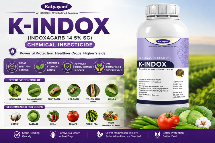 Katyayani K-Indox (Indoxacarb 14.5% SC) Chemical Insecticide