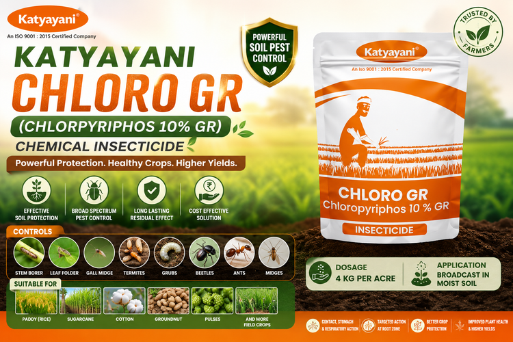 Katyayani Chloro GR (Chlorpyriphos 10% GR) Chemical Insecticide