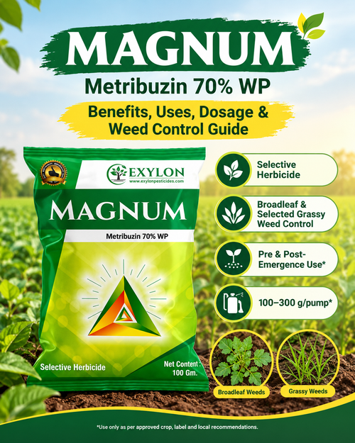 Magnum Metribuzin 70% WP: Benefits, Uses, Dosage & Weed Control Guide