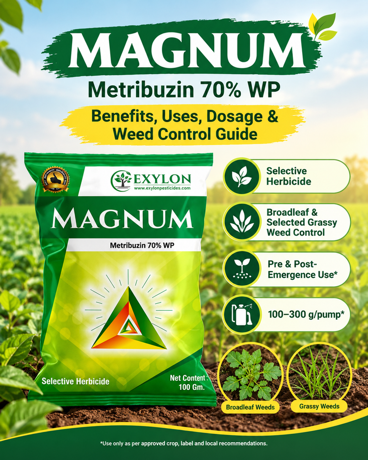 Magnum Metribuzin 70% WP: Benefits, Uses, Dosage & Weed Control Guide