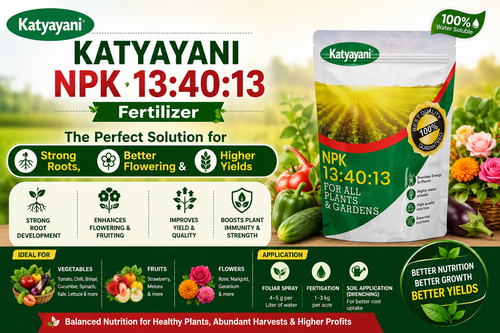 Katyayani NPK 13:40:13 Fertilizer – The Perfect Solution for Strong Roots, Better Flowering & Higher Yields