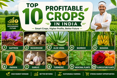 Top 10 High Profitable Crops in India
