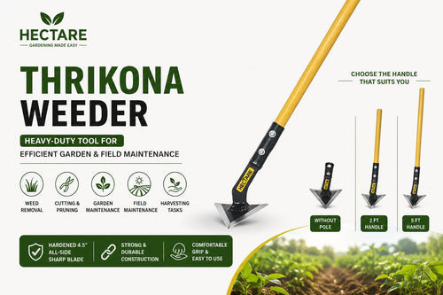 HECTARE Thrikona Weeder: A Heavy-Duty Tool for Efficient Garden and Field Maintenance