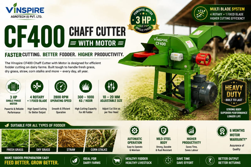 Vinspire CF400 Chaff Cutter with Motor