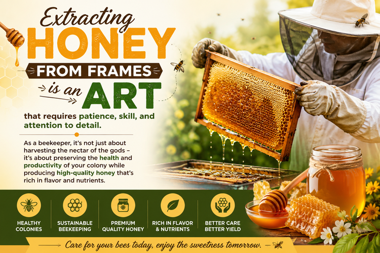 HOW TO EXTRACT HONEY FROM FRAMES IN BEE KEEPING:A STEP BY STEP GUIDE