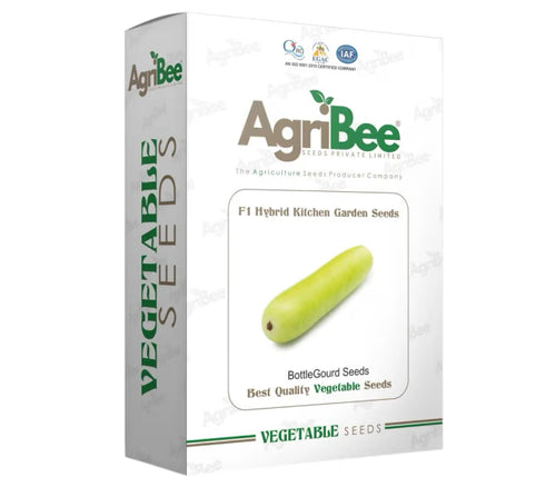 AgriBee F1 Hybrid BottleGourd Seeds 5gm x 5 pack) = 1 Box