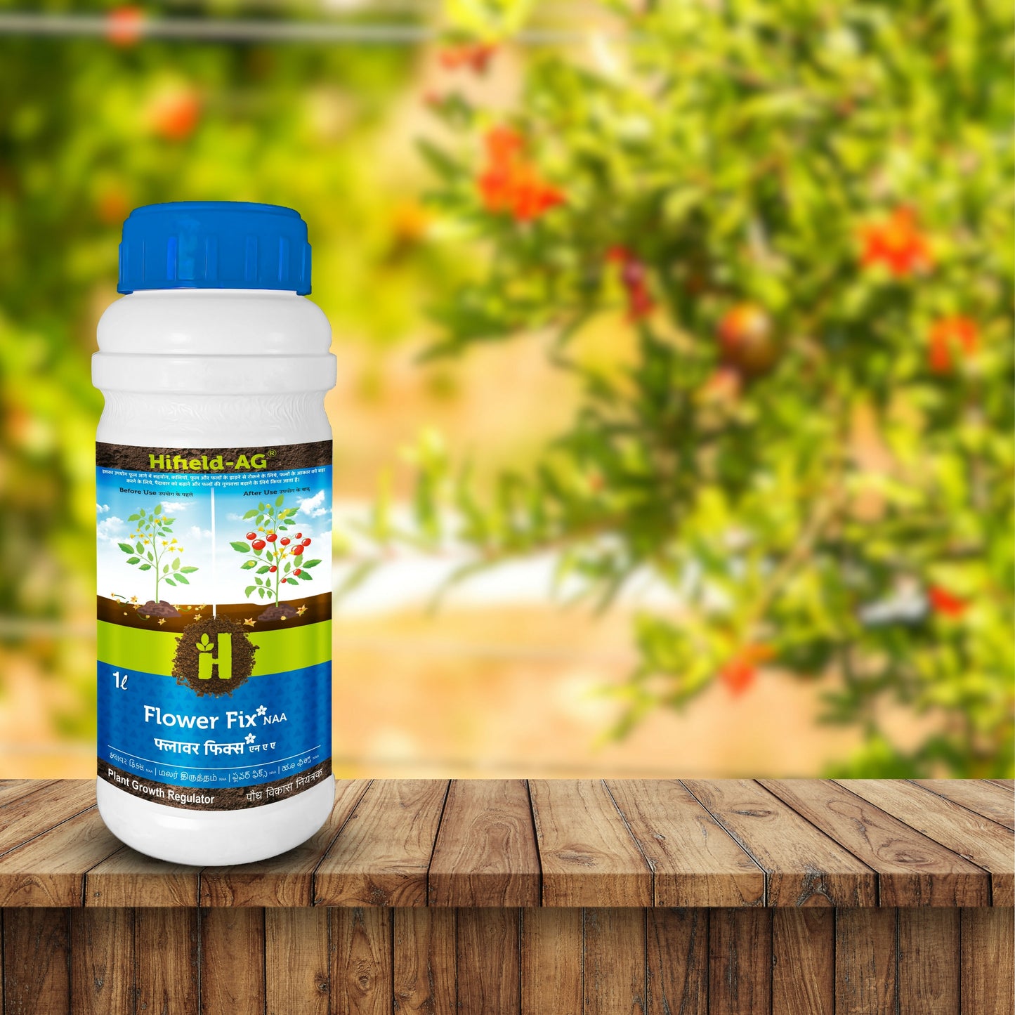 HIFIELD Flower Fix – Plant Growth Regulator (Alpha-Naphthyl Acetic Acid 4.5% SL) | Reduces Flower & Fruit Drop | Improves Fruit Retention & Yield