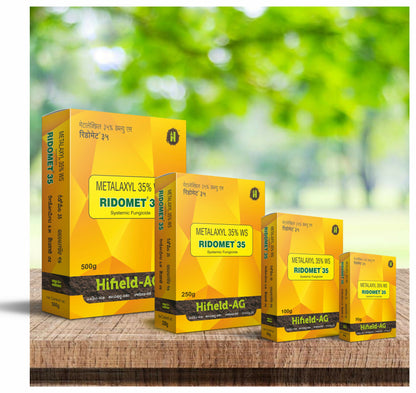 Ridomet® (Metalaxyl 35% WS) For control of downy mildew as well as seed dresser.