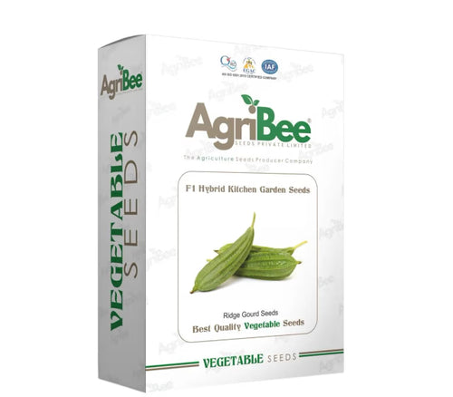 AgriBee F1 Hybrid RidgeGourd Seeds 5gm x 5 pack) = 1 Box
