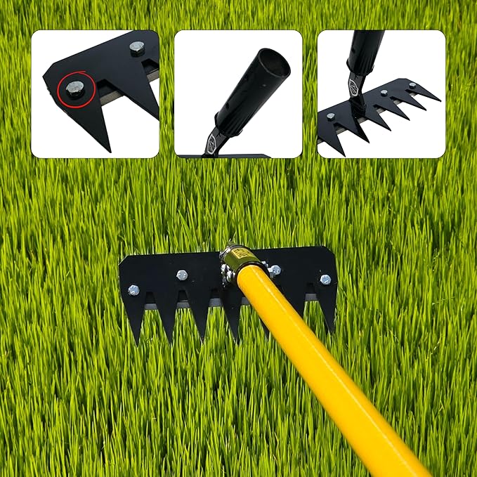HECTARE Deep Root Weeder Cultivator Head (8-Inch) | Heavy Duty Metal Garden Tool for Root Removal | Essential Agriculture Equipment for Tilling and Weeding