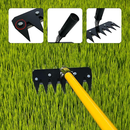 HECTARE Deep Root Weeder Cultivator Head (8-Inch) | Heavy Duty Metal Garden Tool for Root Removal | Essential Agriculture Equipment for Tilling and Weeding