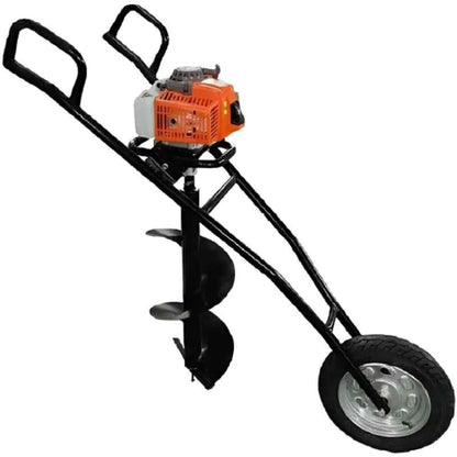 Vinspire 63CC 2.2kW 2 Stroke Trolly Earth Auger with 12 inch Drill Bit