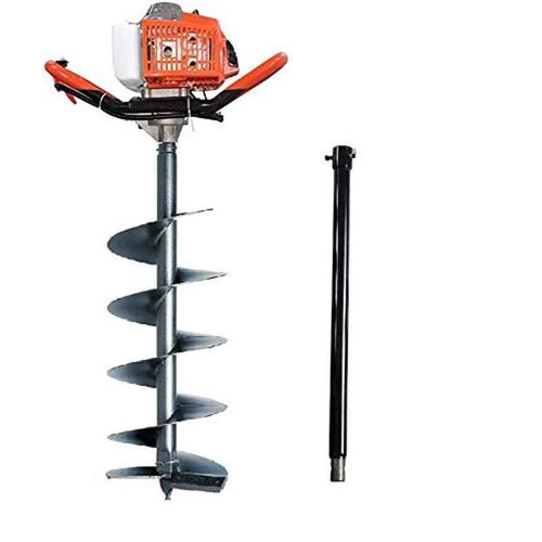 Vinspire 68CC 2.2kW Heavy Duty Petrol Operated Earth Auger with 8 inch Drill Bit & 70cm Extension Pipe