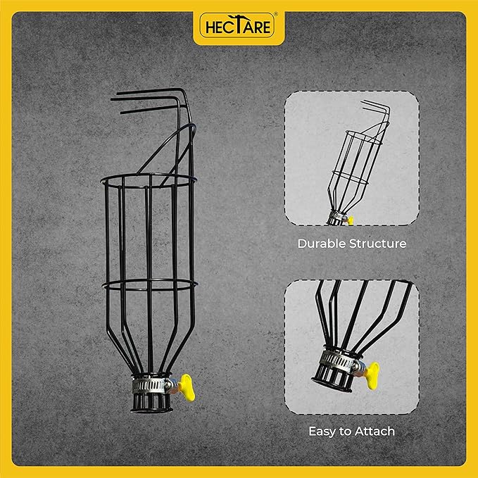 Hectare Multi-Purpose Small Fruit Picker & Plucker Basket | Ideal for Lemon, Chiku, Sapota and Amla Harvesting | Lightweight Manual Gardening Tool | Durable Fruit Catcher for Easy Picking