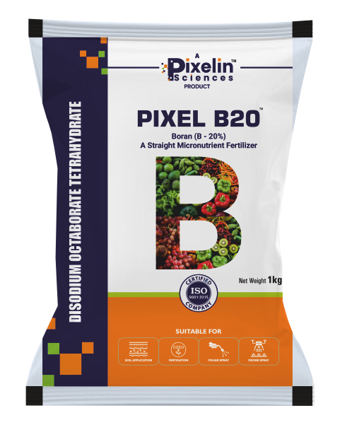 PIXEL B20 _ Boran (B-20%) Boron-Rich Micronutrient for Stronger Plants, Better Blooms, and Higher Yields