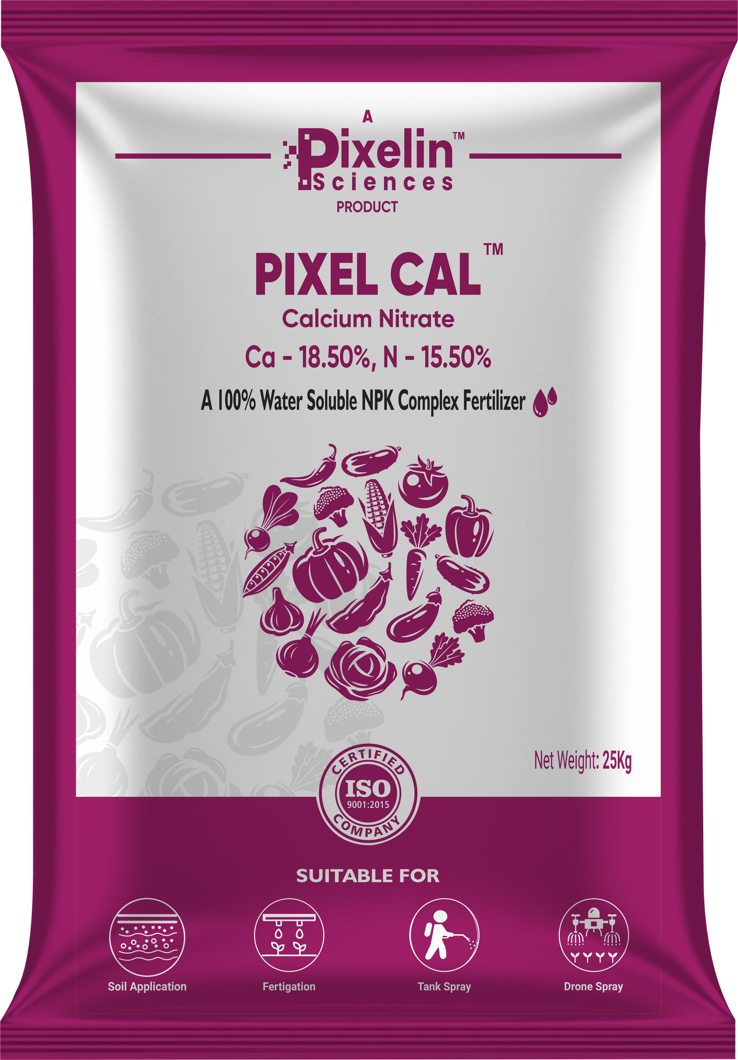 PIXEL CAL - Premium Granular Calcium Fertilizer for Stronger Cell Walls and Improved Crop Quality