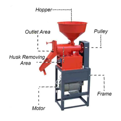 Vinspire 3HP Heavy Duty Rice Mill Machine without Motor
