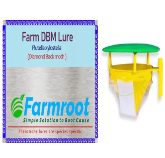FARMROOT FARM DBOM (DIOMAND BLACK MOTH )LURE WITH FUNNEL TRAP; Pack of 5