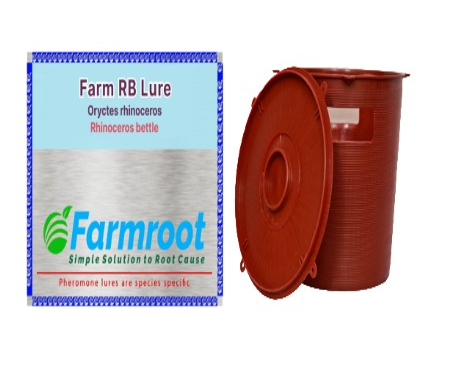 FARM Rhinoceros Beetle Pheromone Lure with  Red bucket trap