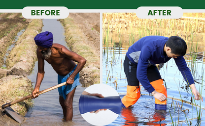 Short Length Farmer Safety Shoes | Waterproof Paddy Boots for Agriculture & Farming