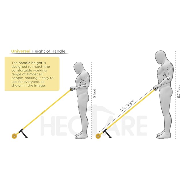 Hand Weeder (Wheel Weeder) : 170 D x 15 W x 19 H cm