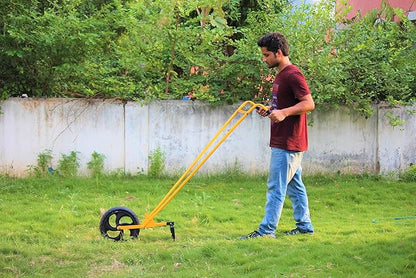 HECTARE Multi-Purpose Wheel Hoe with 7 Inch Weeder, 3 Tooth Cultivator, and Furrow Attachment - Adjustable Handle, Lightweight for Home Gardeners & Small Farms
