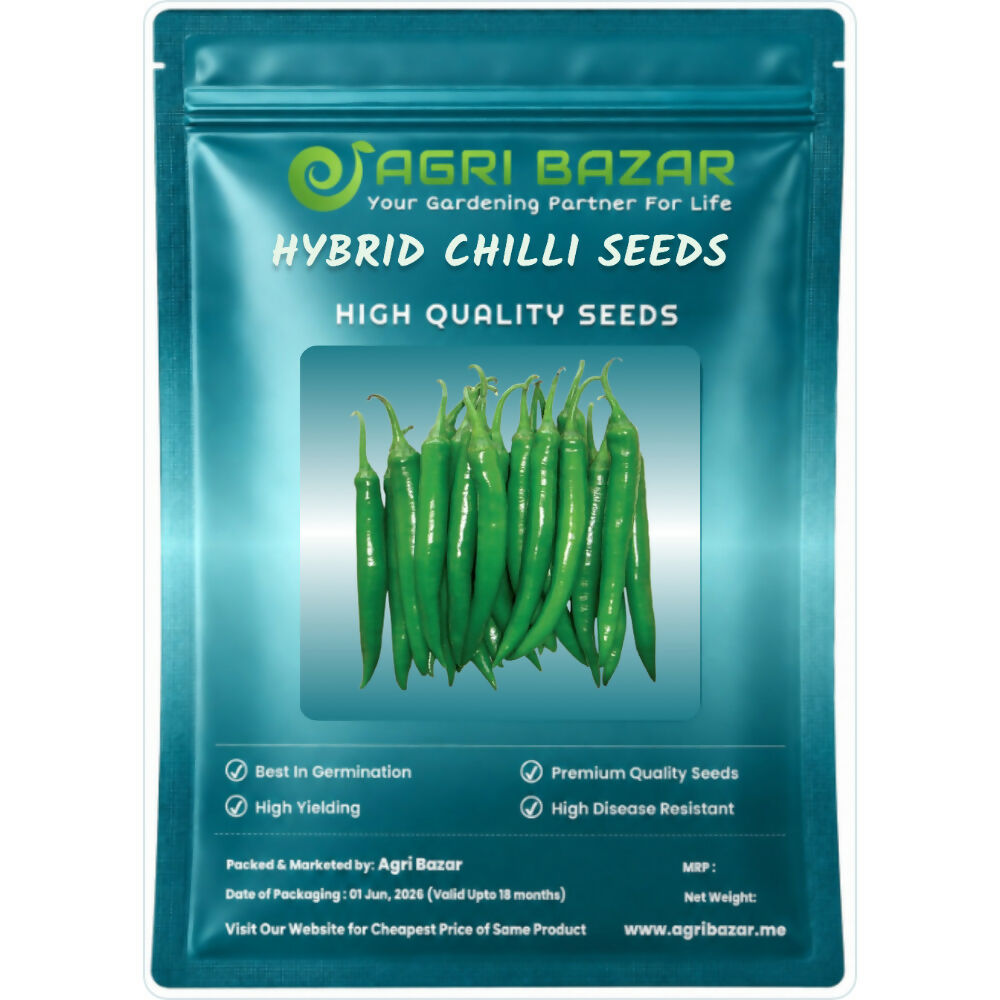 Agri Bazar Hybrid Green Chilli (Mirchi) Seeds 10g