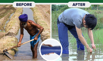 Long Length Farmer Safety Shoes | Waterproof Paddy Boots for Agriculture & Farming