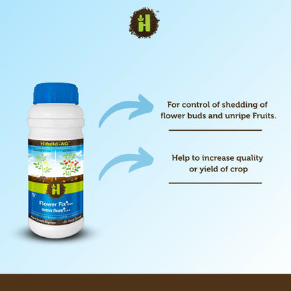 HIFIELD Flower Fix – Plant Growth Regulator (Alpha-Naphthyl Acetic Acid 4.5% SL) | Reduces Flower & Fruit Drop | Improves Fruit Retention & Yield