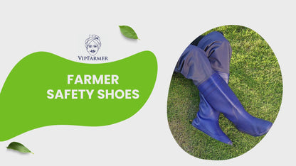 Short Length Farmer Safety Shoes | Waterproof Paddy Boots for Agriculture & Farming I Farm Boots