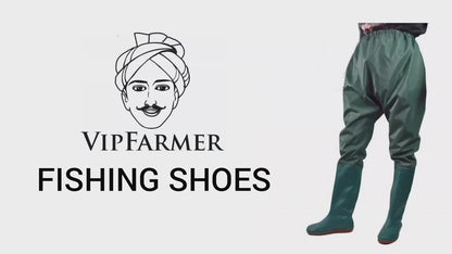 Fishing Shoes | Hip Waders | Waterproof Anti-Slip PVC Boots for Fishing, Farming & Outdoor Work