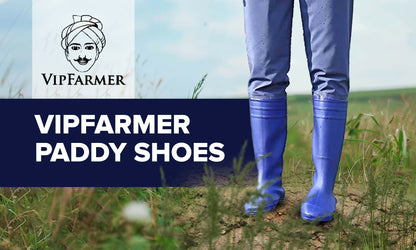 Long Length Farmer Safety Shoes | Waterproof Paddy Boots for Agriculture & Farming